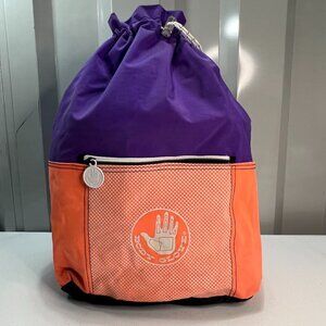 Body Glove Duffle Cinch Bag Purple Orange Vintage 80s 90s Retro Surfer Beach